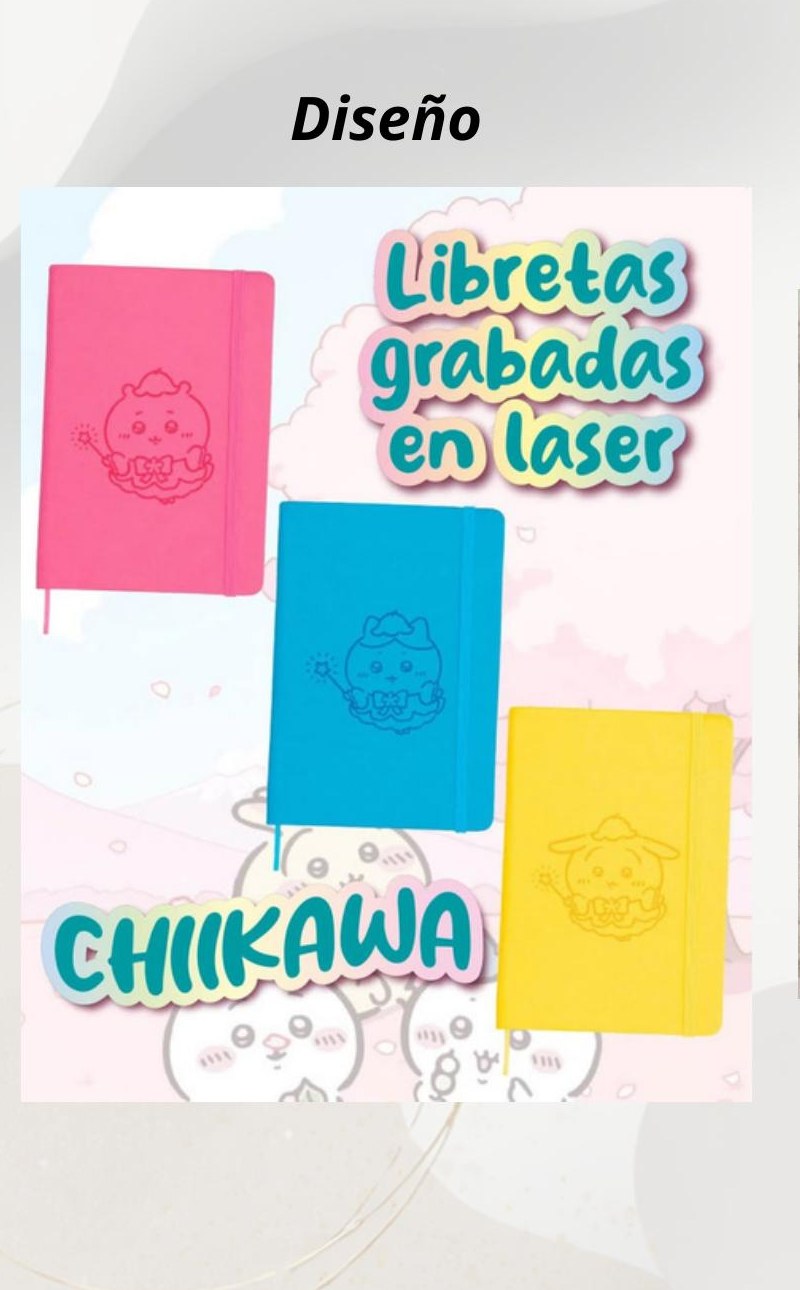Libreta Chiikawa grabada en láser