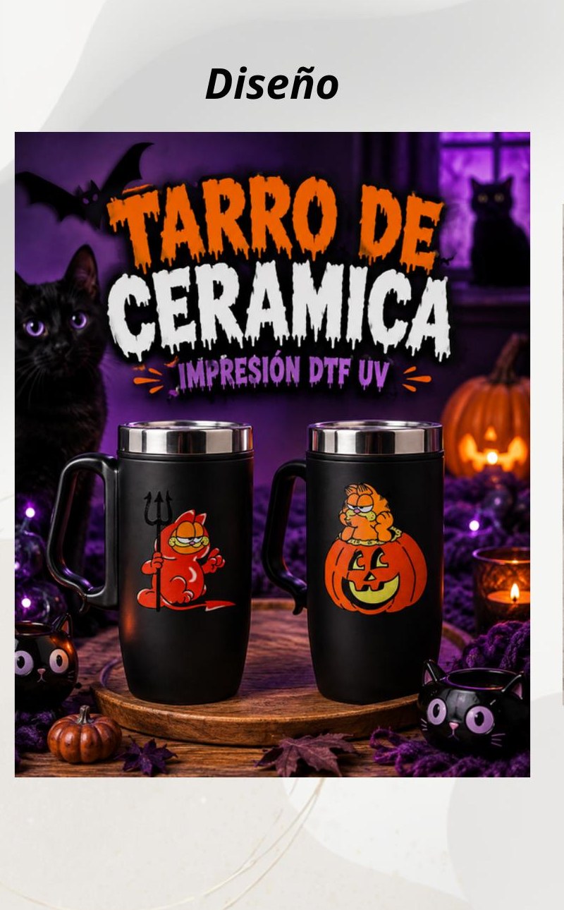 Tarro de cerámica Garfield Halloween