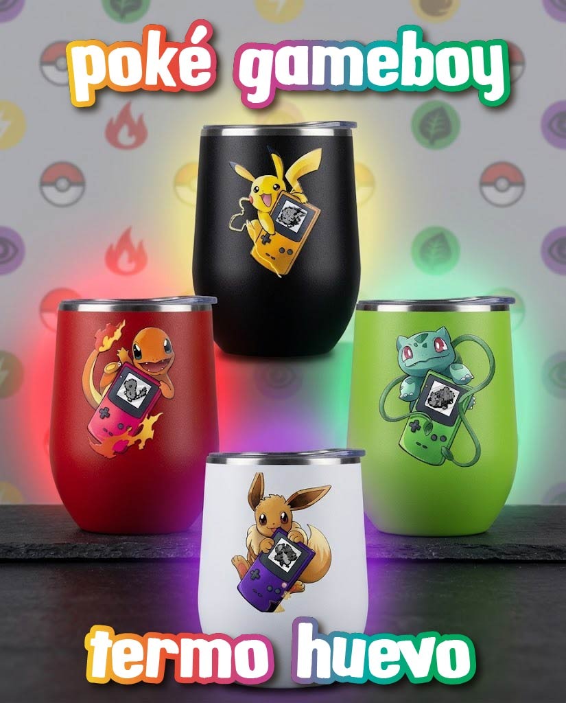 Termo huevo Poké Gameboy 12 oz