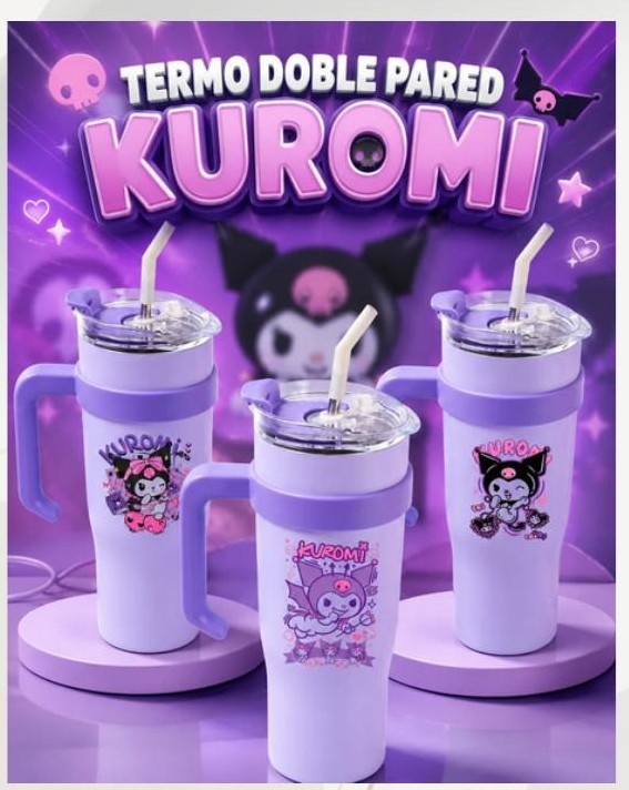Termo doble pared Kuromi 40 oz