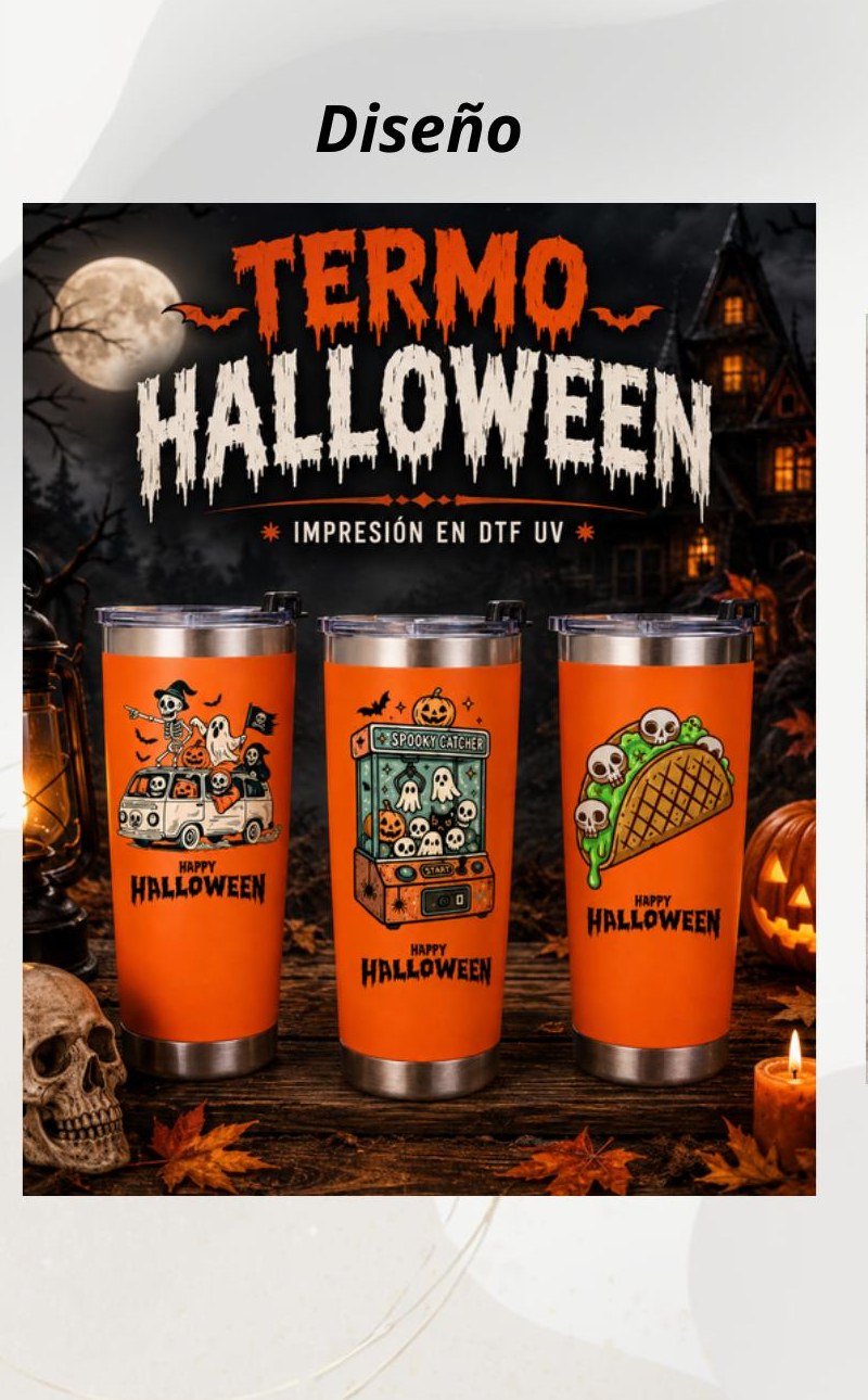 Termo Halloween naranja 20 oz