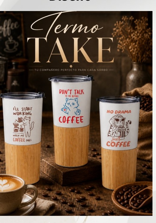 Termo Take Coffee Bambú 20 oz