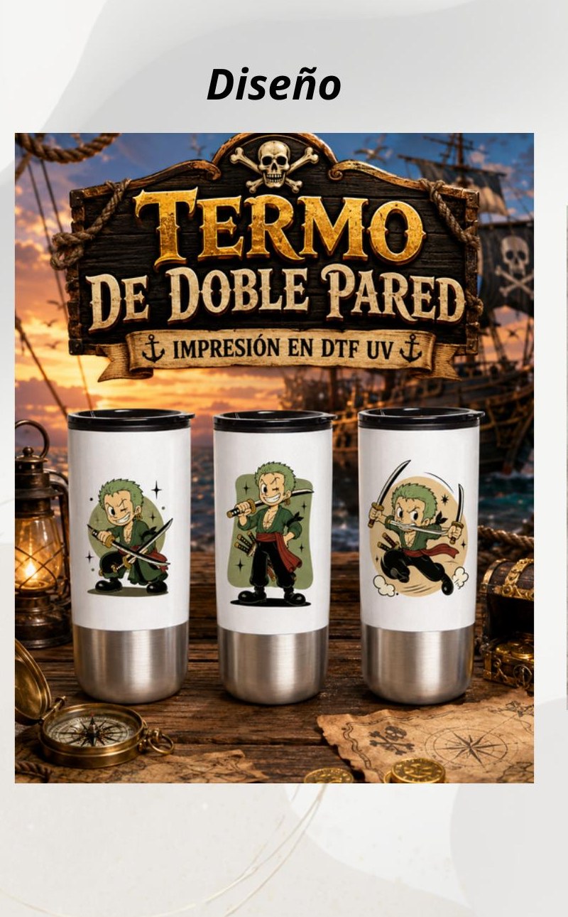 Termo doble pared Zoro One Piece