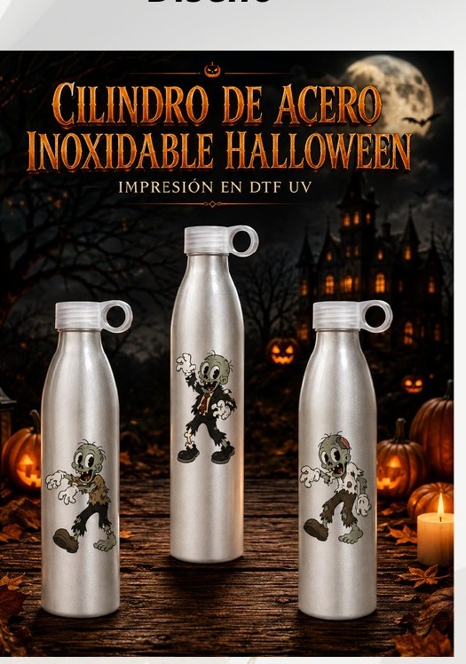 Cilindro Halloween Plateado 500 ml