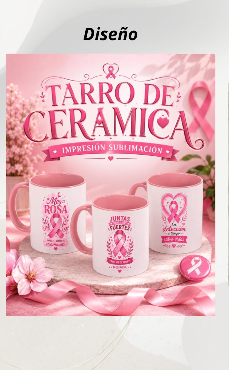 Tarro de cerámica Mes Rosa