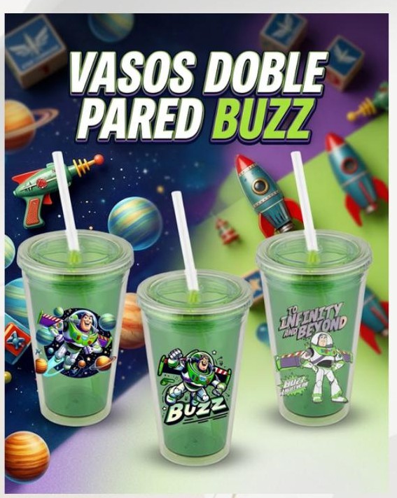 Vasos doble pared Buzz Lightyear 500 ml