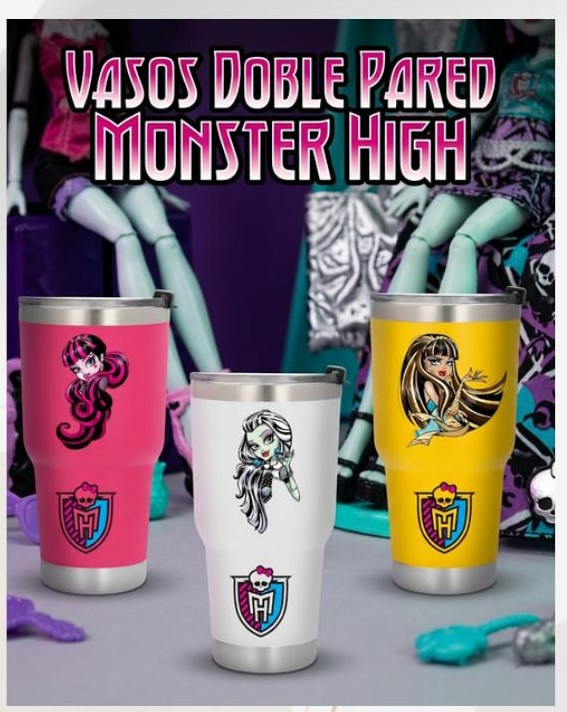 Vasos doble pared Monster High 30 oz
