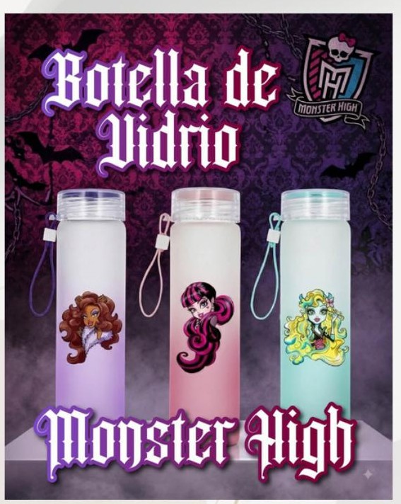 Botella de vidrio Monster High 500 ml