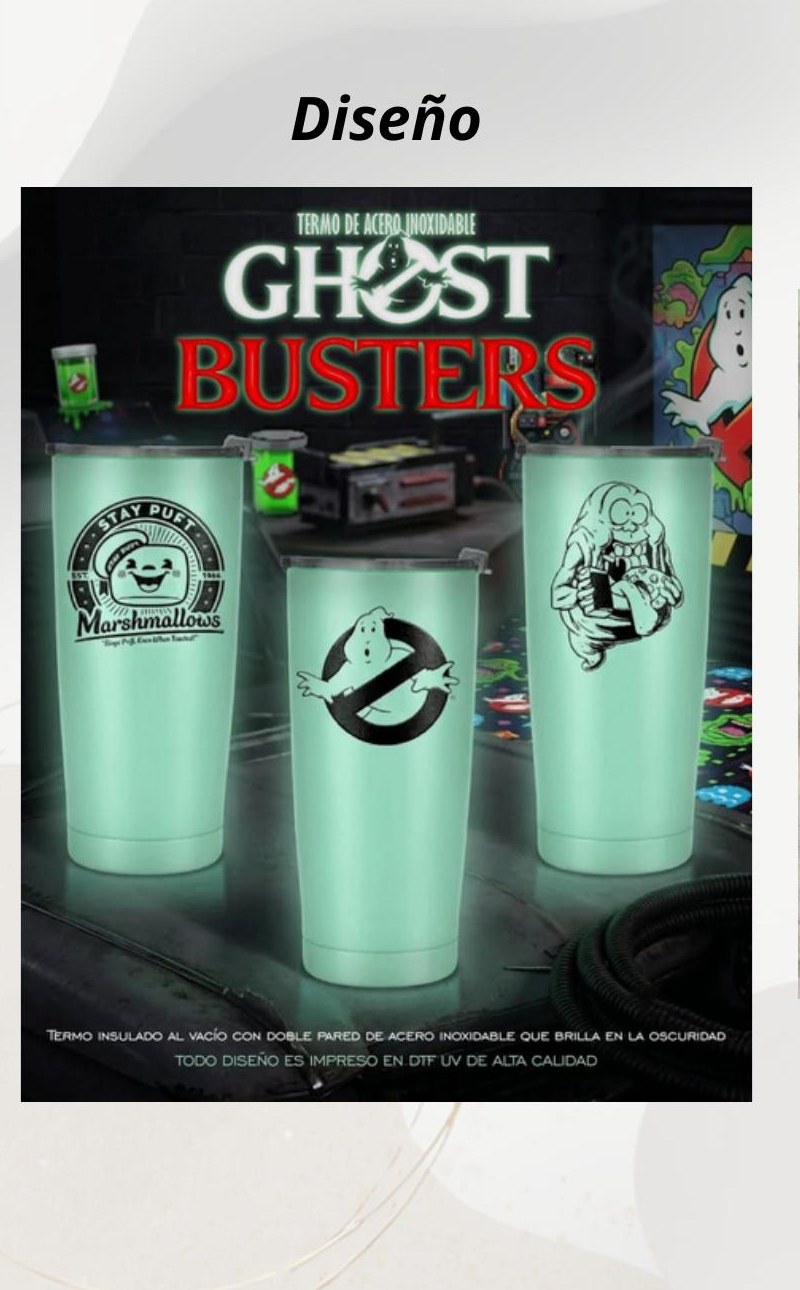 Termo Ghostbusters que brilla en la oscuridad