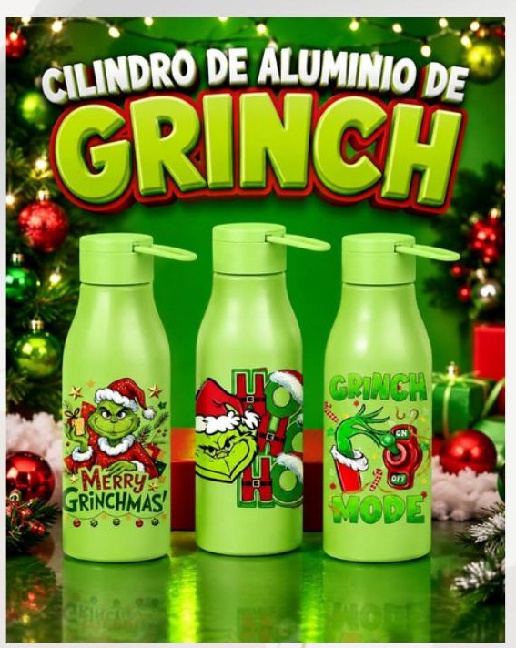 Cilindro de aluminio Grinch 600 ml