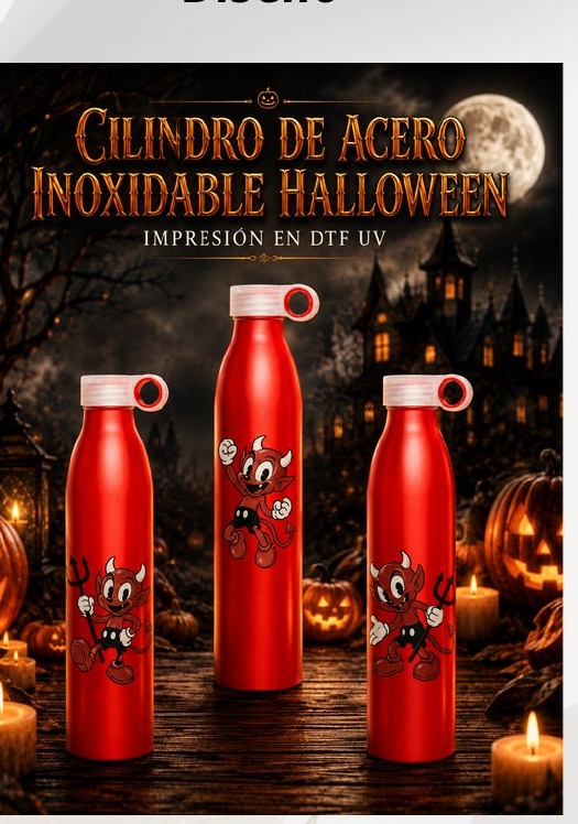Cilindro Halloween Rojo 500 ml