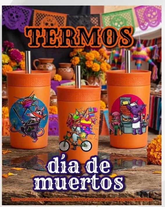 Vasos Día de Muertos Chidos 500 ml