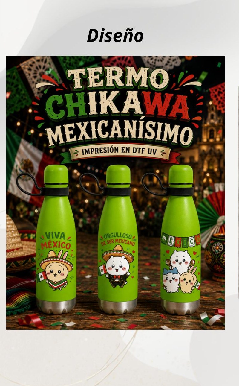Termo Chiikawa Mexicanísimo 500 ml