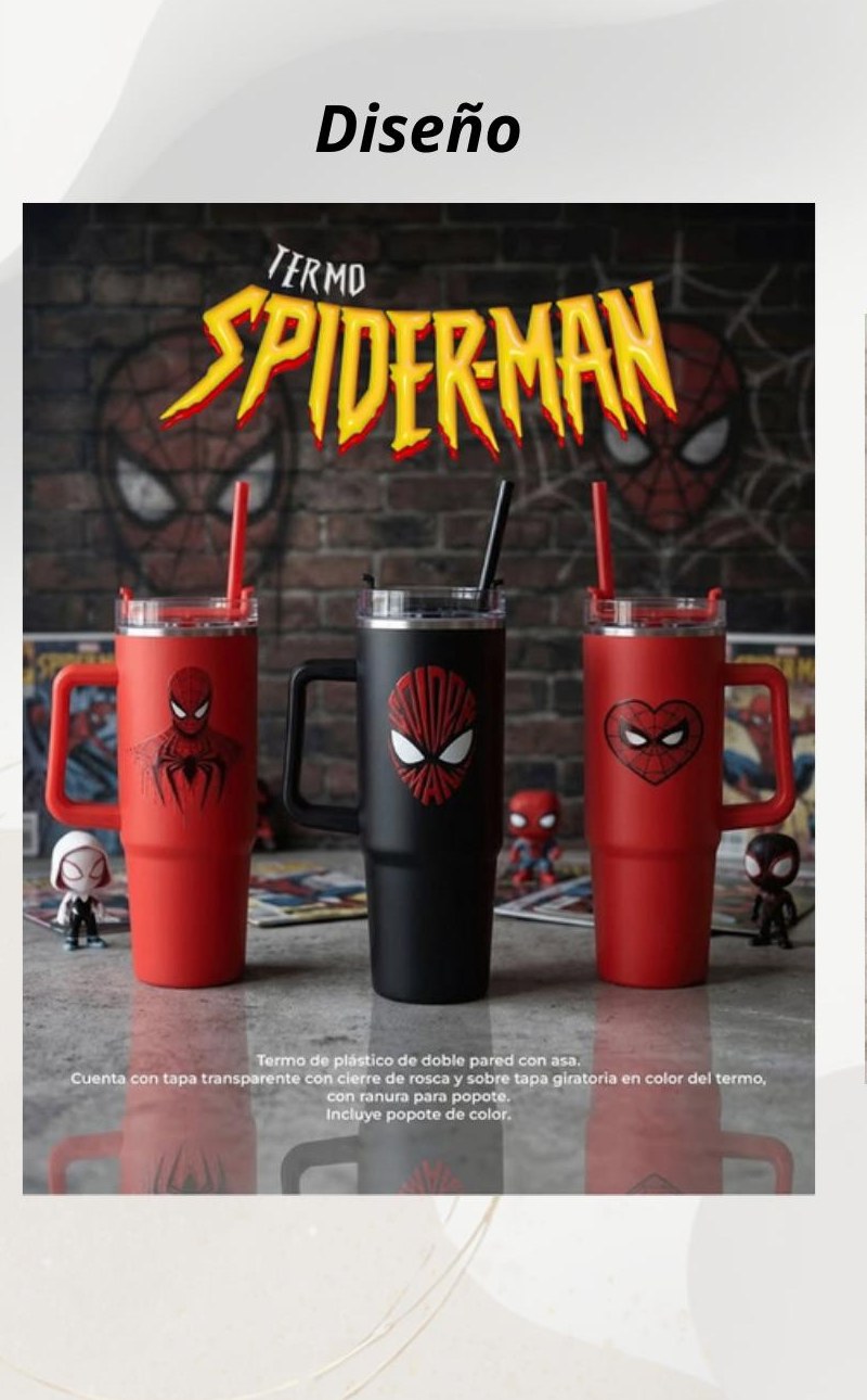 Termo Spiderman con asa