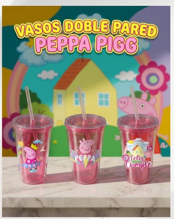 Vasos doble pared Peppa Pig 500 ml
