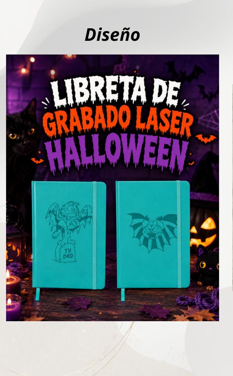 Libreta de grabado láser Halloween
